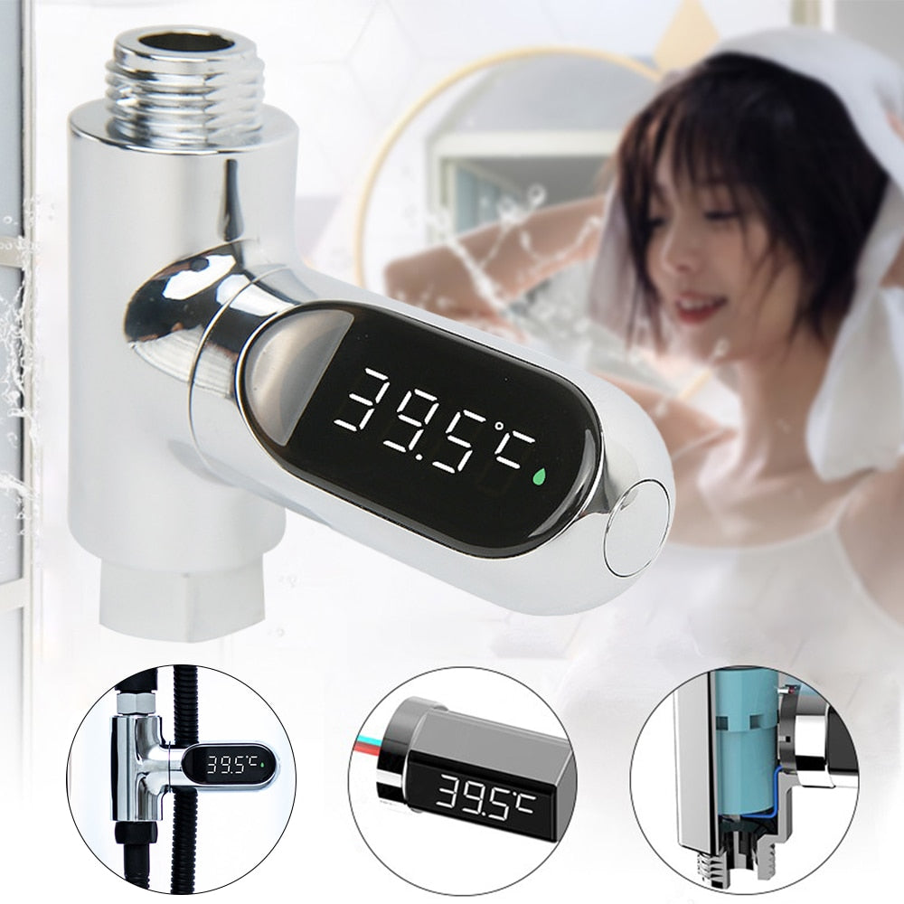 LED Screen Bath Water Thermometer Faucet