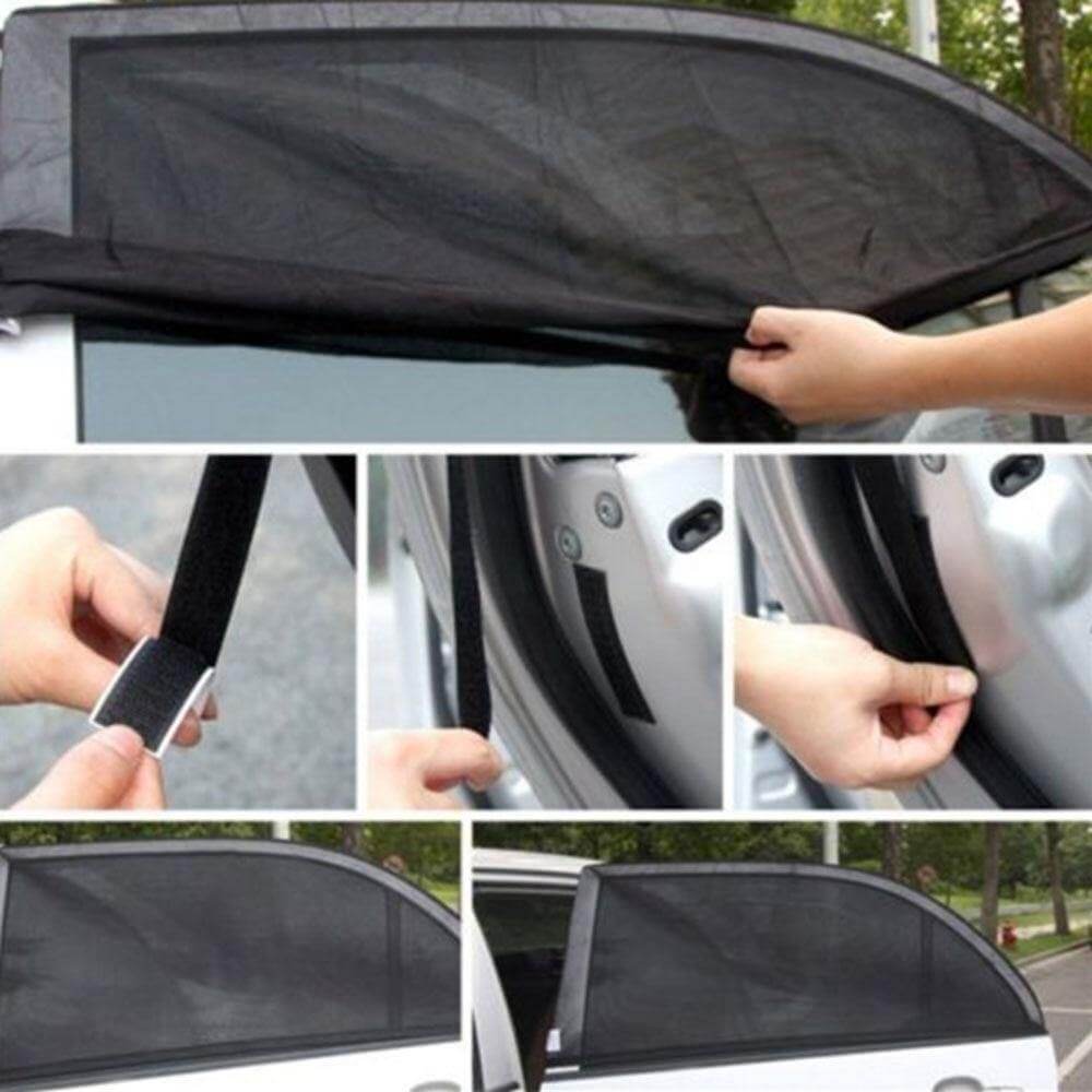 2pcs Summer Car Window Sunshade Net