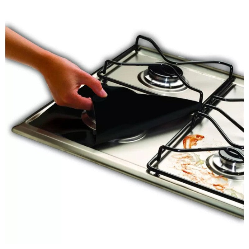 Reusable 4pcs Glass Fiber Gas Stove Covers