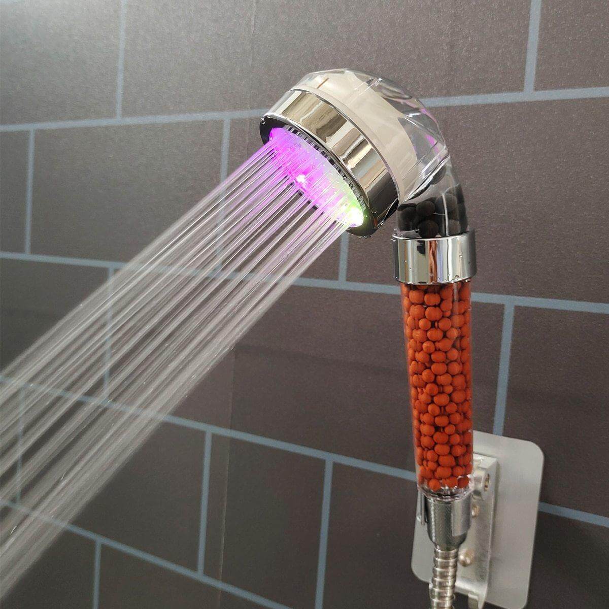 Colorful Rainfall High Pressure Negative Ion Led Shower Head