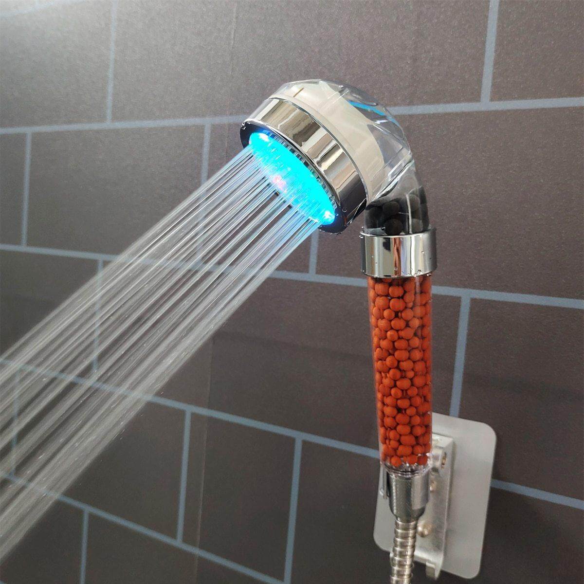 Colorful Rainfall High Pressure Negative Ion Led Shower Head