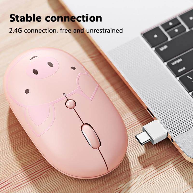 Rechargeable Universal USB-C Cartoon Wireless Mouse