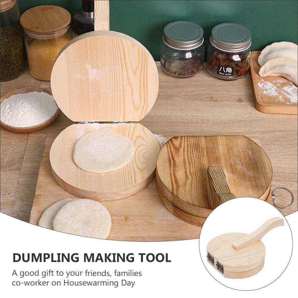 Wooden Mini Dough Pressing Tool Presser