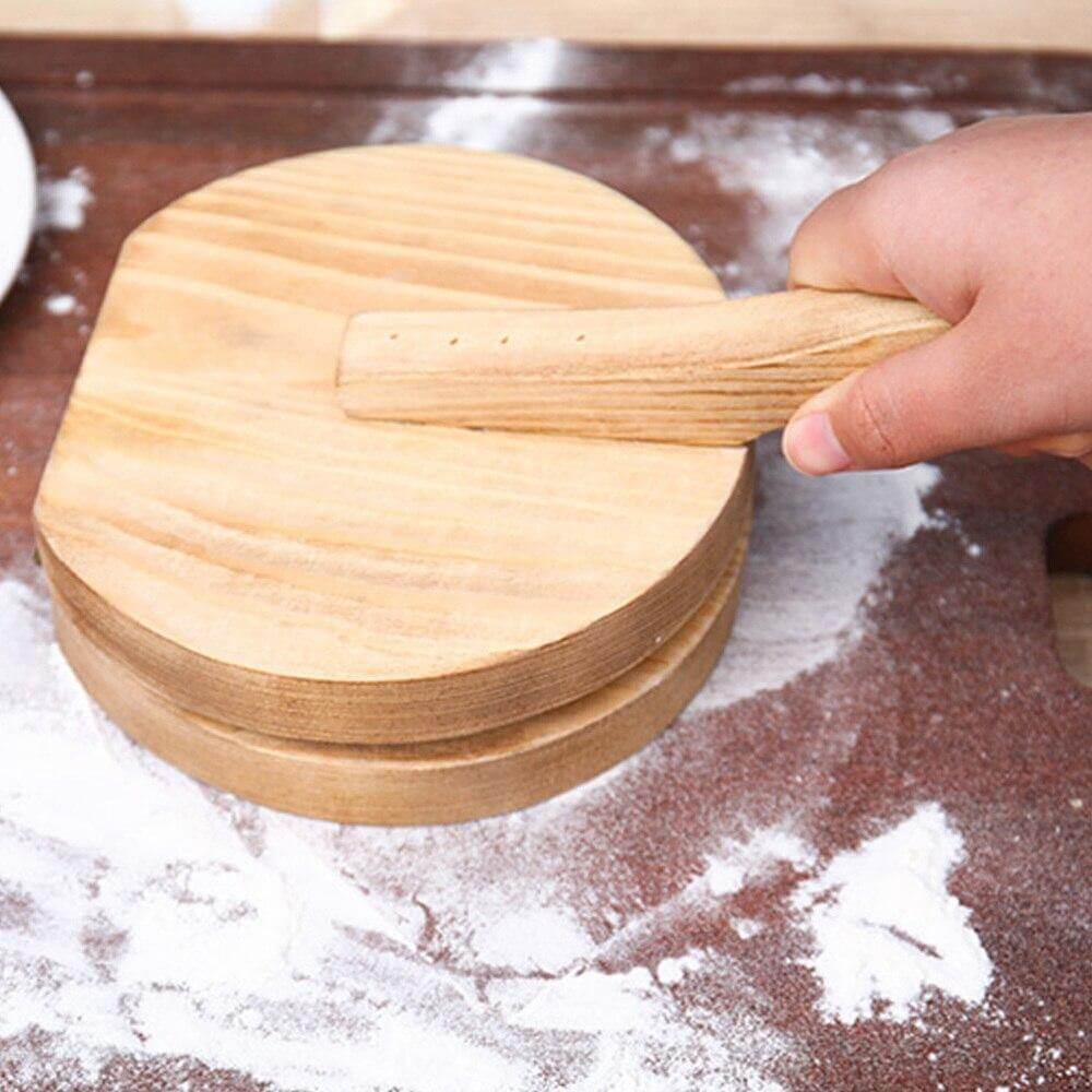 Wooden Mini Dough Pressing Tool Presser