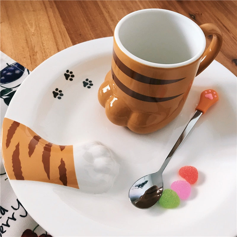 Cute Cat Paw Ceramic Coffee Mug