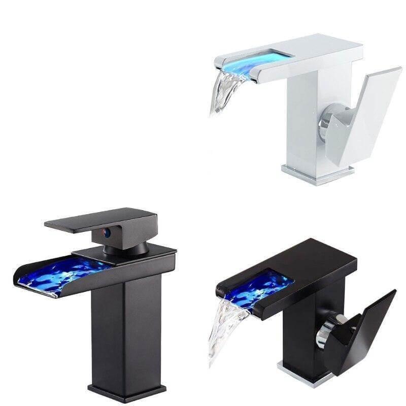 Water Temperature Sensitive LED Bathroom Faucet