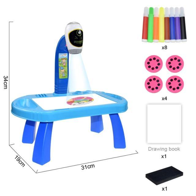 Educational Kids Art Drawing Projector Table