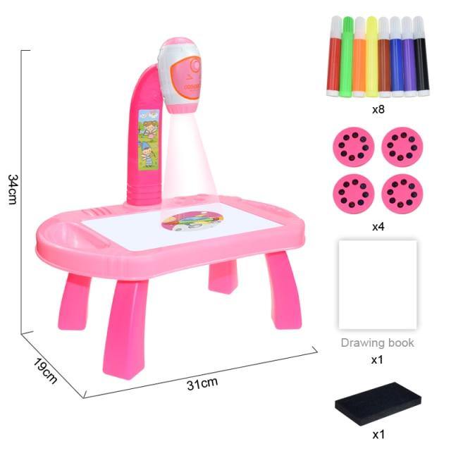 Educational Kids Art Drawing Projector Table