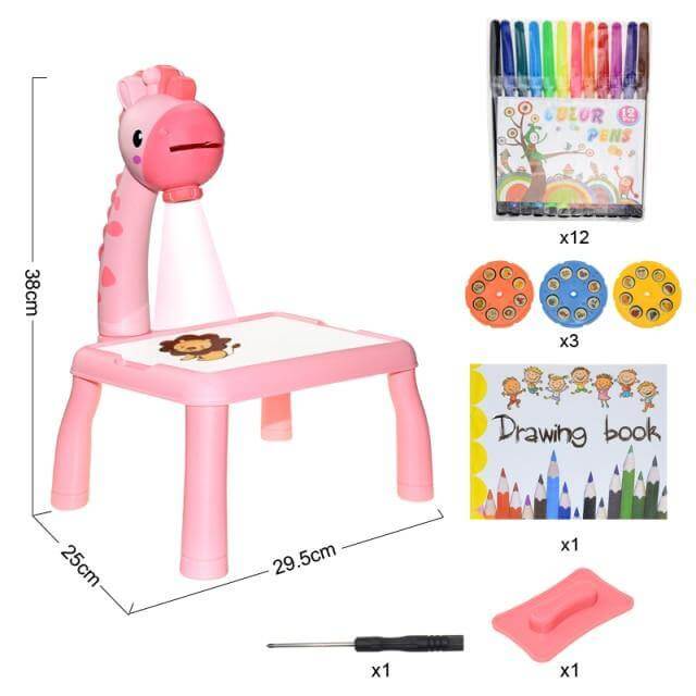 Educational Kids Art Drawing Projector Table