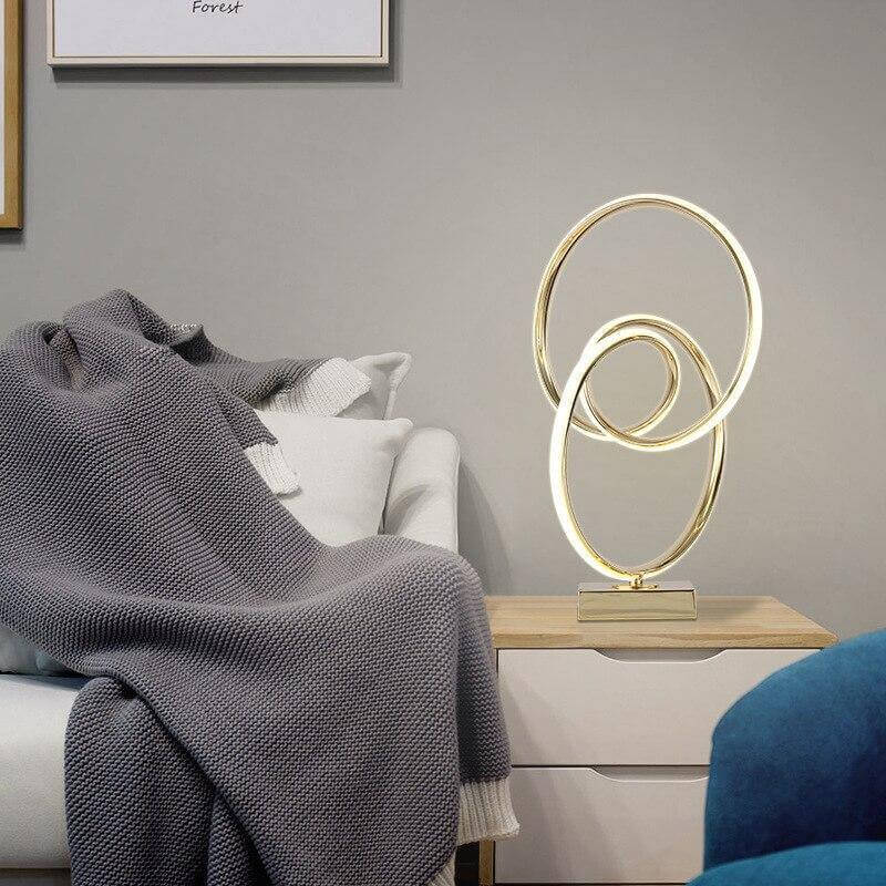 Modern Art Spiral Golden Led Table - UTILITY5STORE