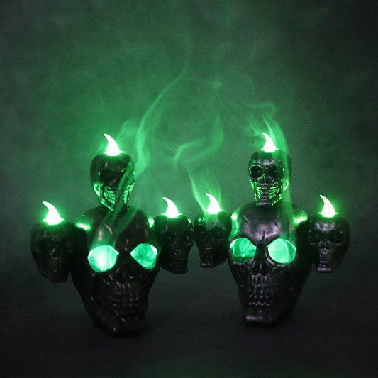 Led Candle Scary Halloween Skull Head Lamp