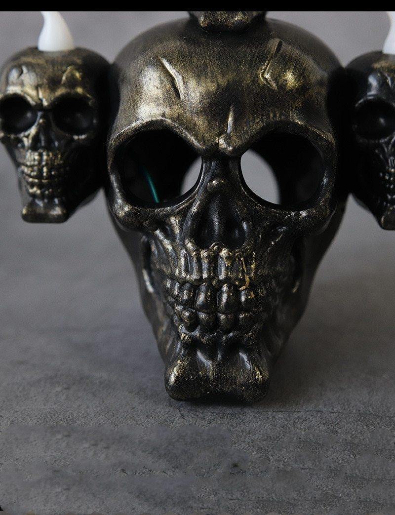 Led Candle Scary Halloween Skull Head Lamp