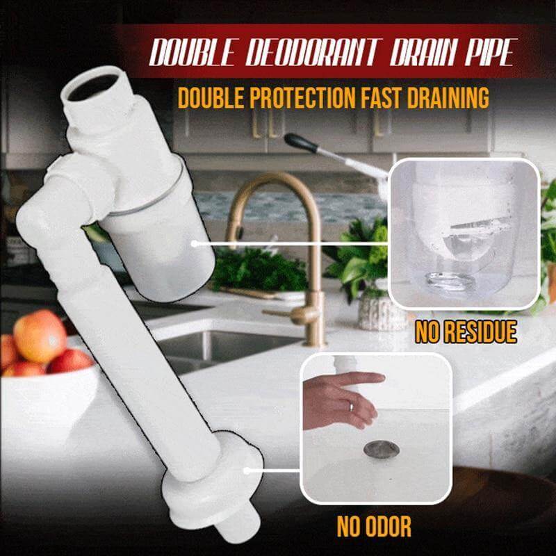 Odor-free Bathroom Kitchen Expandable Filter Pipe