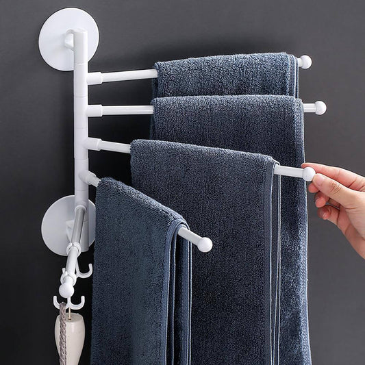 Wall-Mounted Rotating Multi-Layer Towel Rack