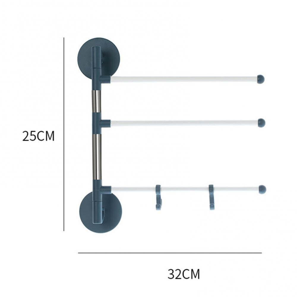 Wall-Mounted Rotating Multi-Layer Towel Rack