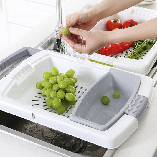 Portable Cutting Board Vegetable Drainer