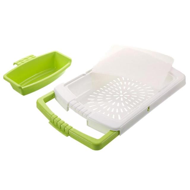 Portable Cutting Board Vegetable Drainer