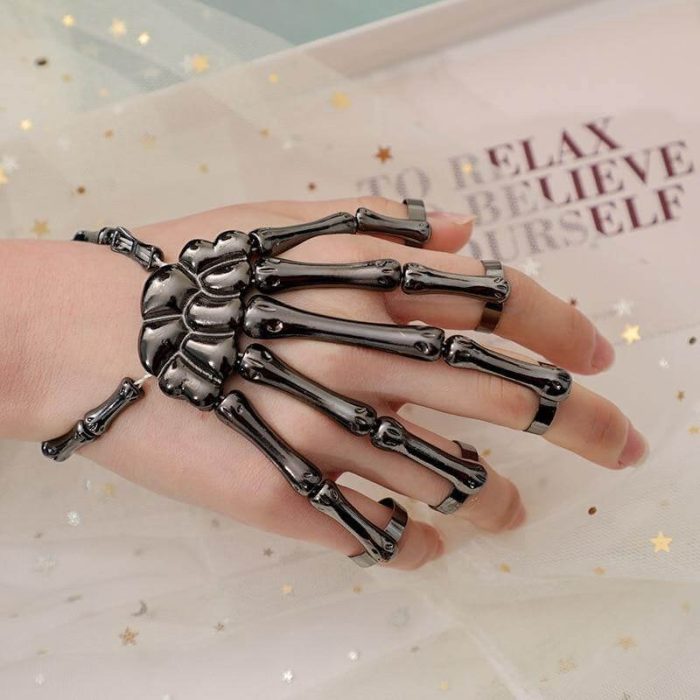 Skeleton Punk Halloween Finger Bracelet