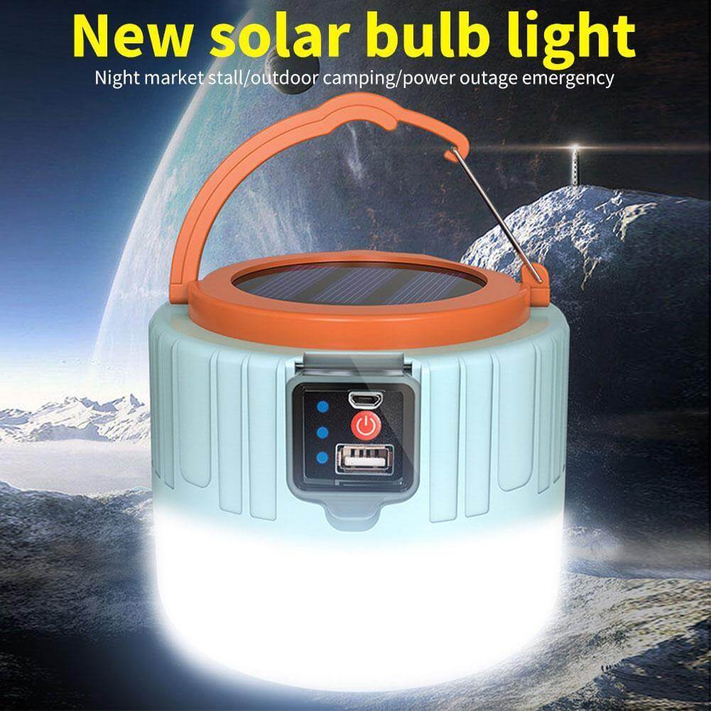 Outdoor Waterproof Solar Rechargeable Camping LED Lamp - UTILITY5STORE