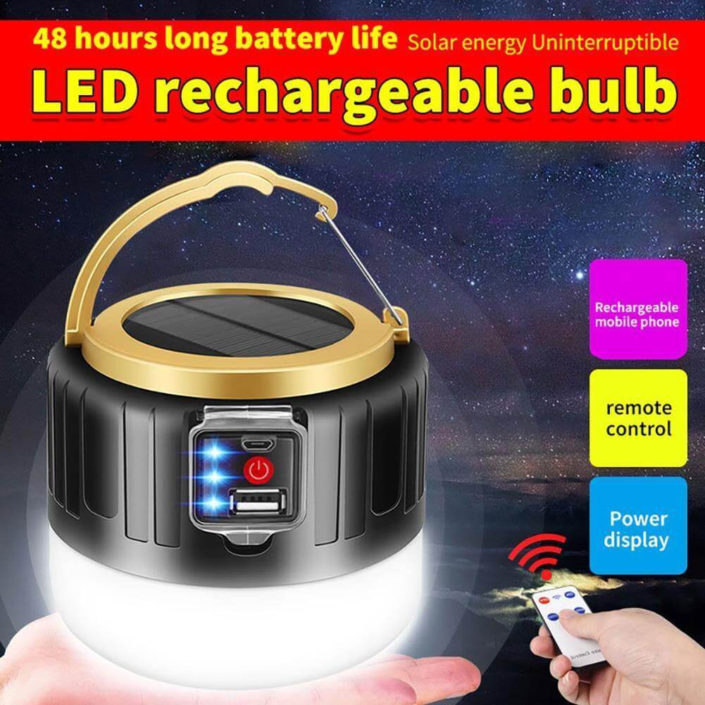 Outdoor Waterproof Solar Rechargeable Camping LED Lamp - UTILITY5STORE