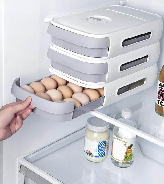 Stackable Refrigerator Egg Storage Drawer Box