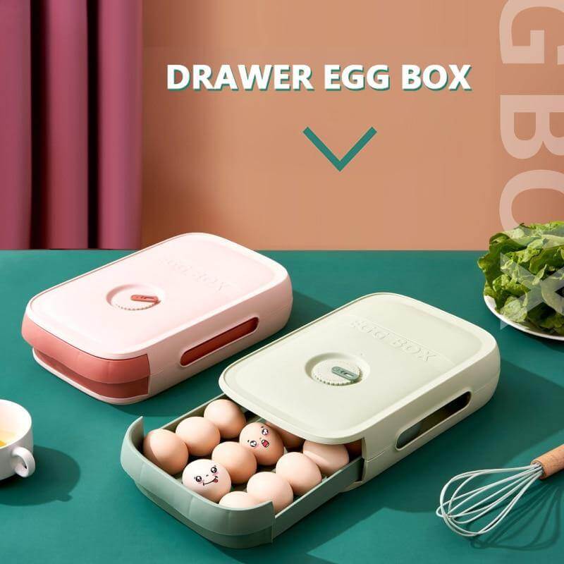 Stackable Refrigerator Egg Storage Drawer Box