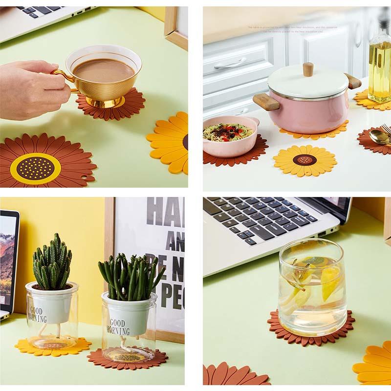 Multifunctional Sunflower Table Mat Coaster