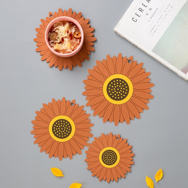 Multifunctional Sunflower Table Mat Coaster
