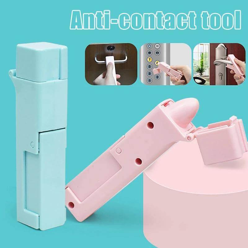 Portable No-Touch Button Pusher Tool