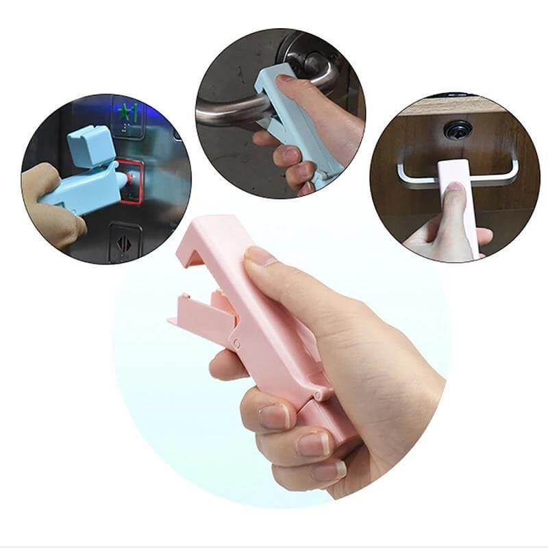 Portable No-Touch Button Pusher Tool