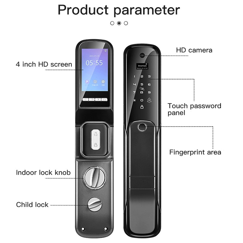 Intelligent Security Biometric Fingerprint Door Lock