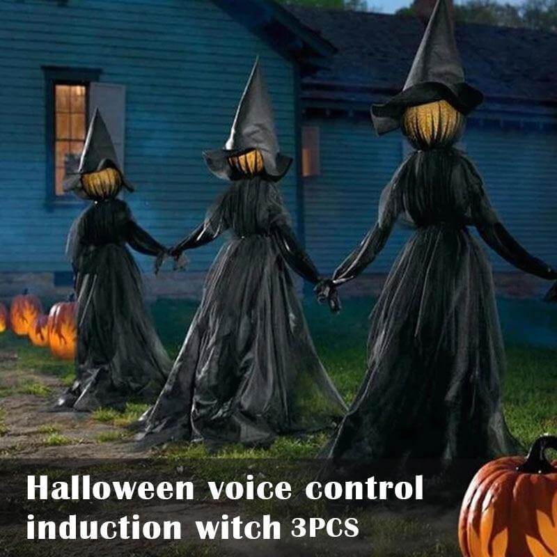 3Pcs Voice Control Halloween Witch Decoration Light Set - UTILITY5STORE