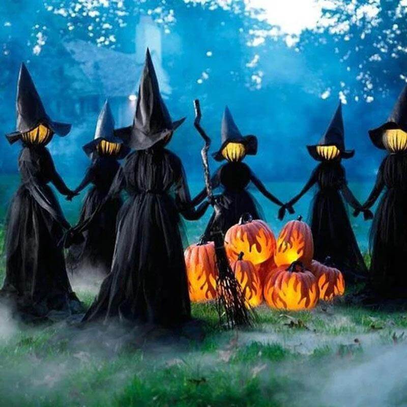 3Pcs Voice Control Halloween Witch Decoration Light Set - UTILITY5STORE