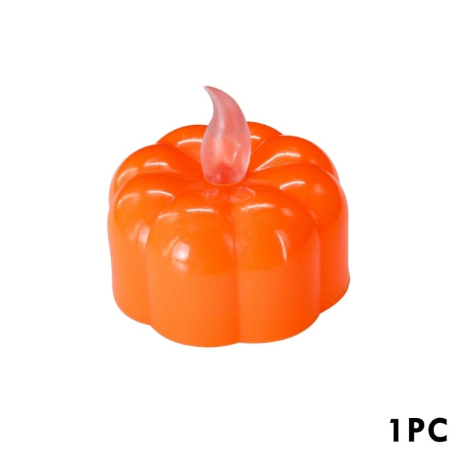 LED Scary Pumpkin Halloween Candle Light