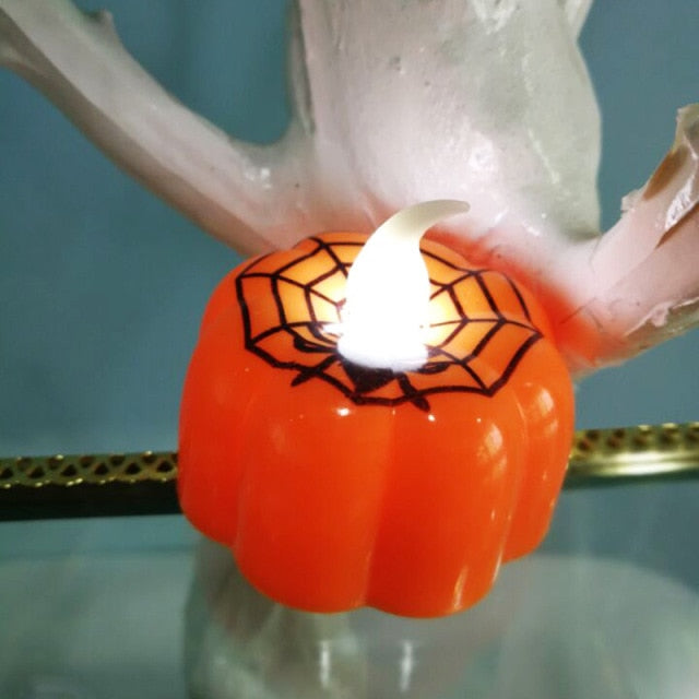 LED Scary Pumpkin Halloween Candle Light