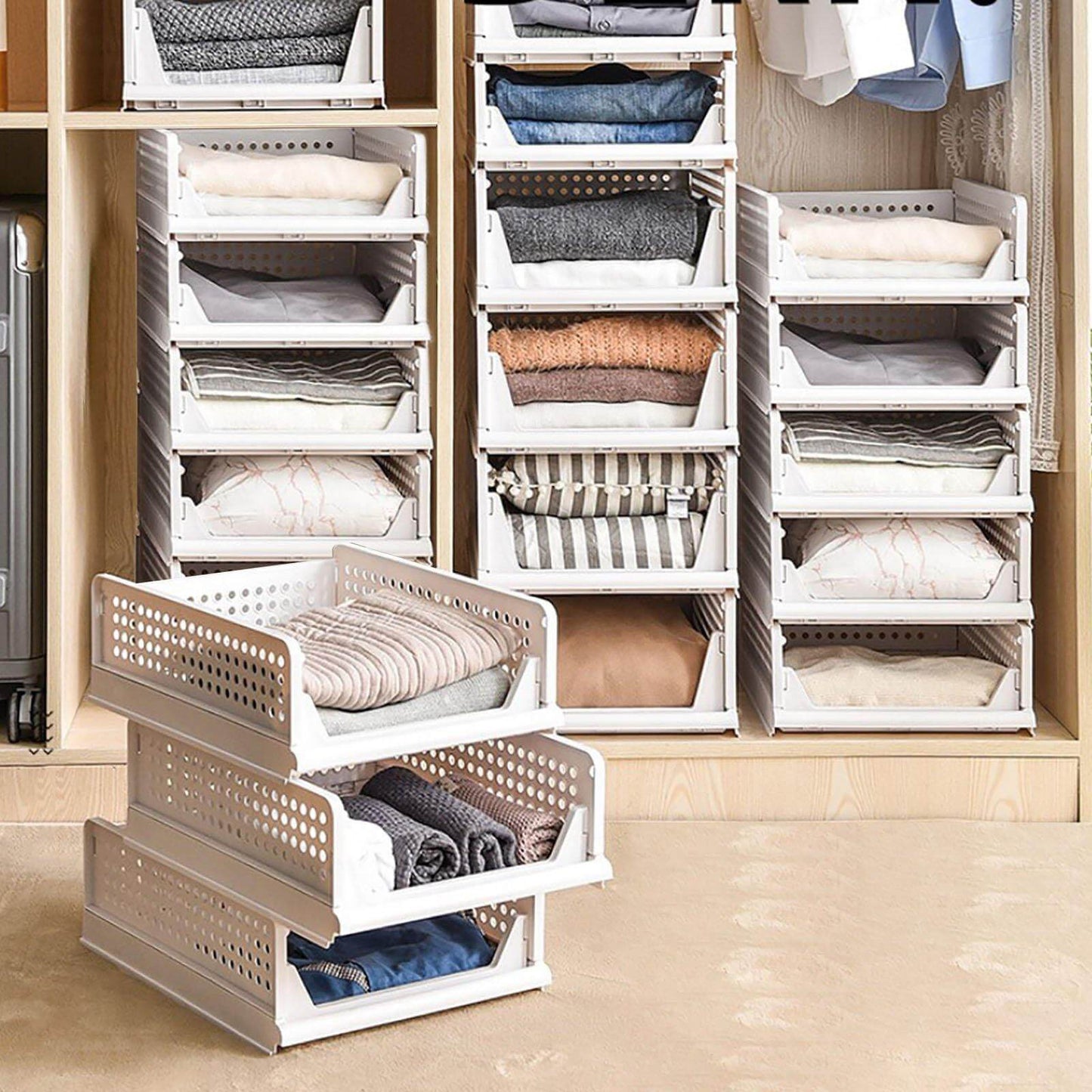 Foldable Multilayer Wardrobe Clothes Organizer Box