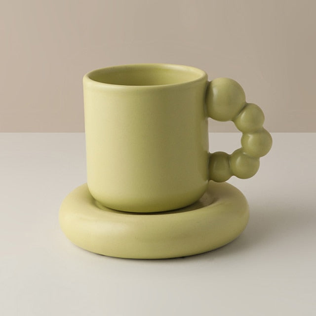 Nordic Ceramic Berry Handle Coffee Mug