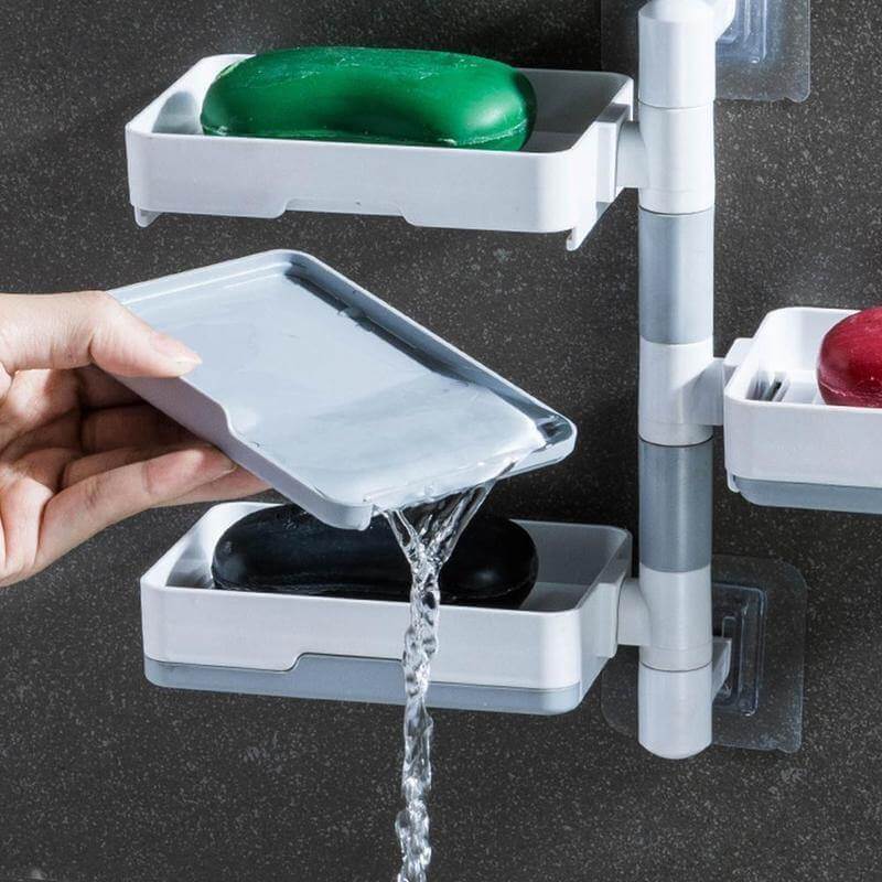 Wall-Mounted Multi Layer Rotatable Soap Holder