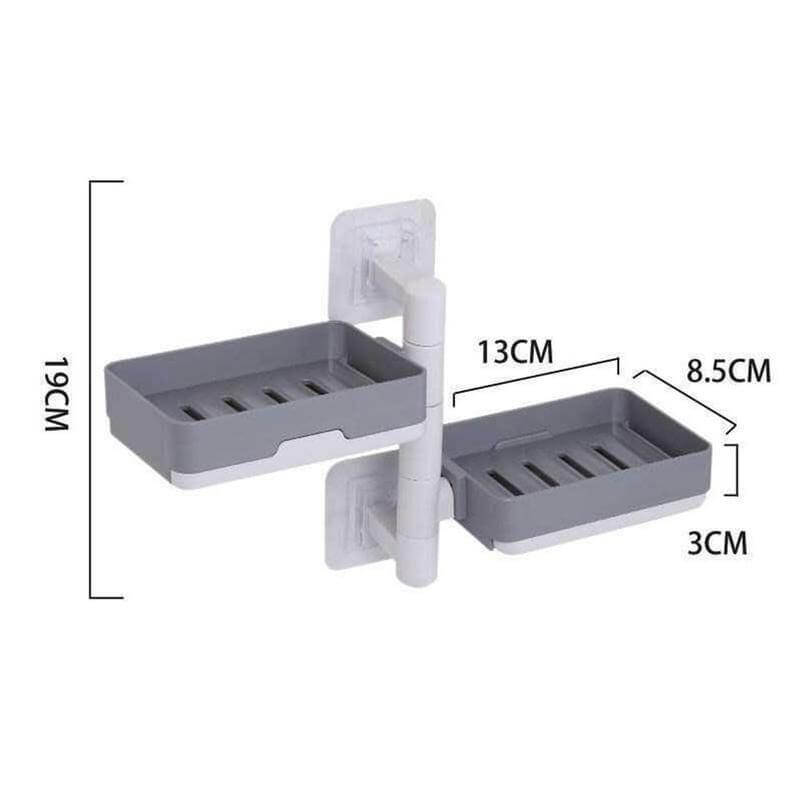 Wall-Mounted Multi Layer Rotatable Soap Holder