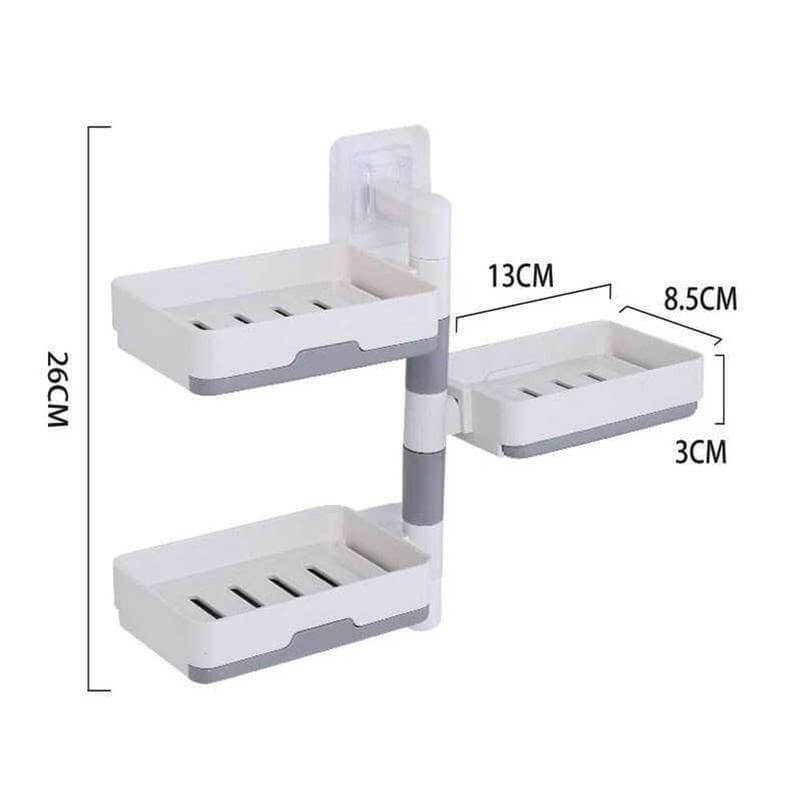 Wall-Mounted Multi Layer Rotatable Soap Holder