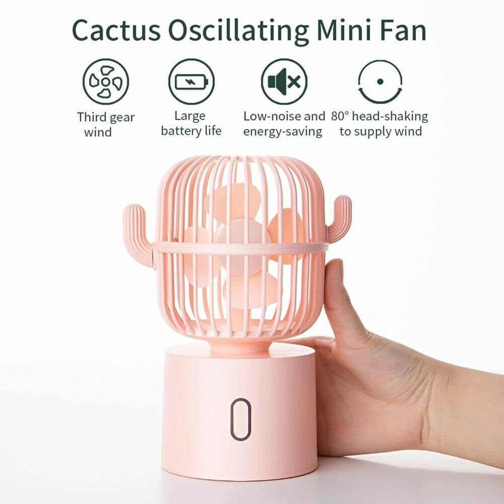 Rechargeable USB Portable Mini Cactus Fan