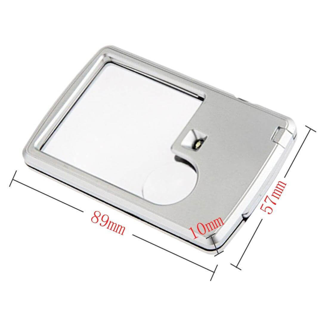 Pocket Credit Card Size Mini Led Light Magnifying Glass