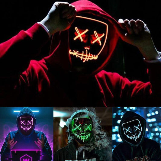 Neon Horror LED Party Halloween Mask