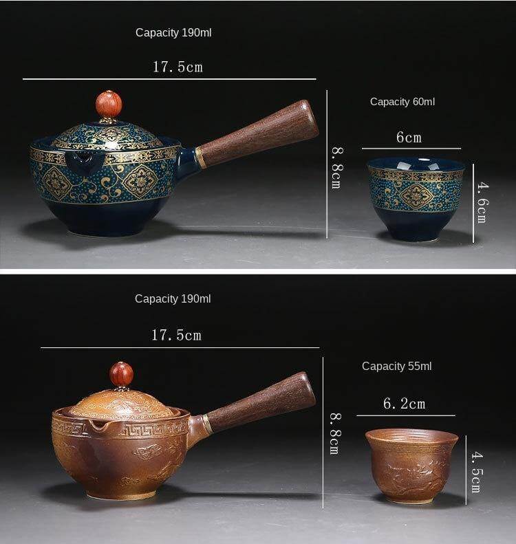 Unique Ceramic Moving Teapot Filter Set