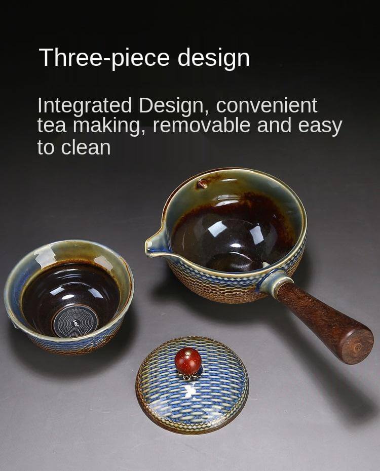 Unique Ceramic Moving Teapot Filter Set