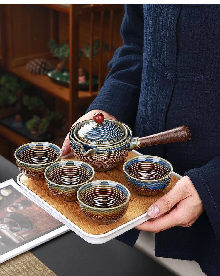 Unique Ceramic Moving Teapot Filter Set