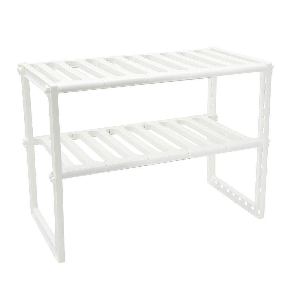 Adjustable Double Layer Kitchen Dish Storage Rack