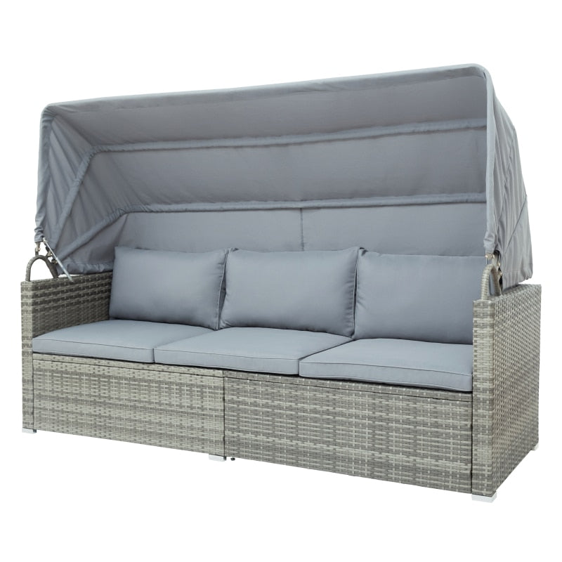 Sectional Canopy Daybed Outdoor Furniture Set