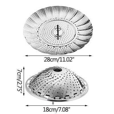 Vegetable Folding Stainless Steel Steaming Rack