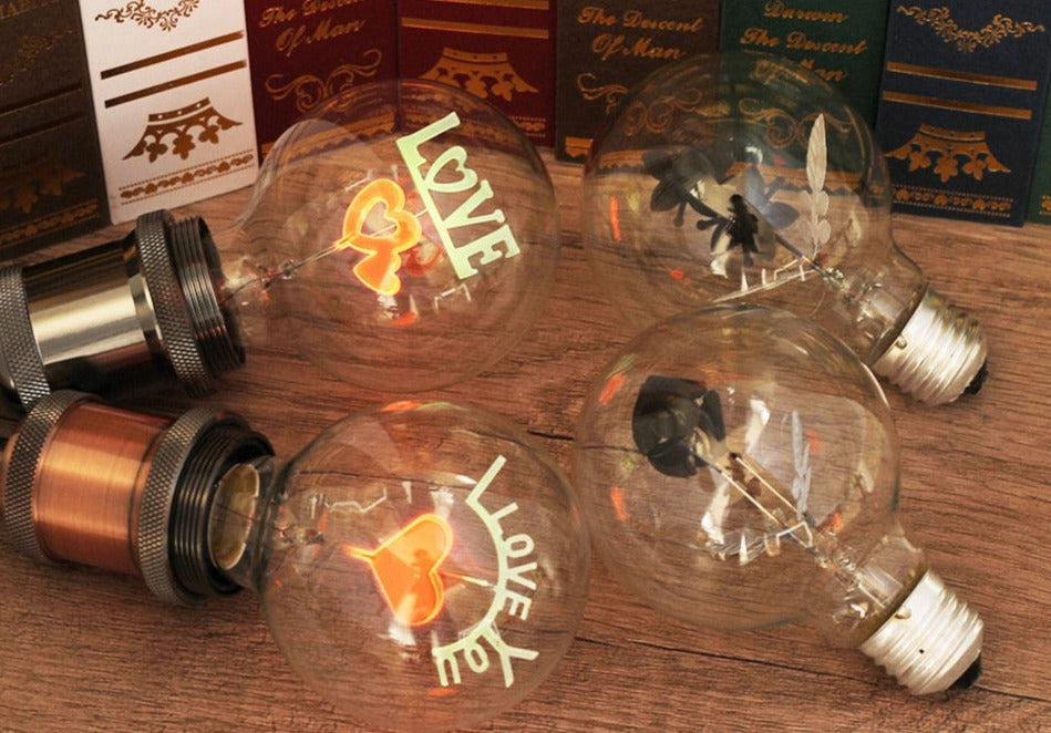 Decorative Vintage Edison Bulb Love Lamp